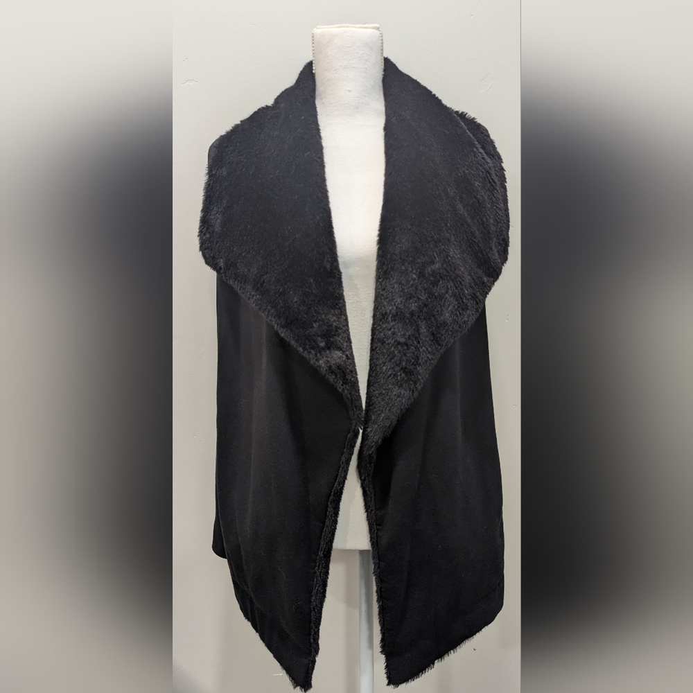 Ideology Black Faux Fur Vest